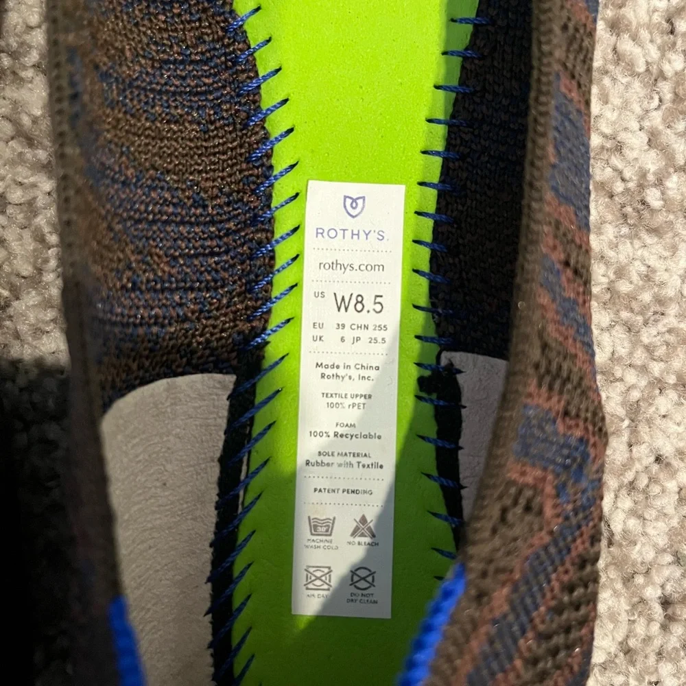 Rothy’s Sapphire Zebra Limited Edition Women’s Size 8.5 Ballet Flats - Picture 7 of 7